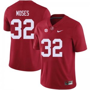 NCAA Men's Alabama Crimson Tide #32 Dylan Moses Stitched College 2018 Nike Authentic Red Football Jersey HM17D22TY